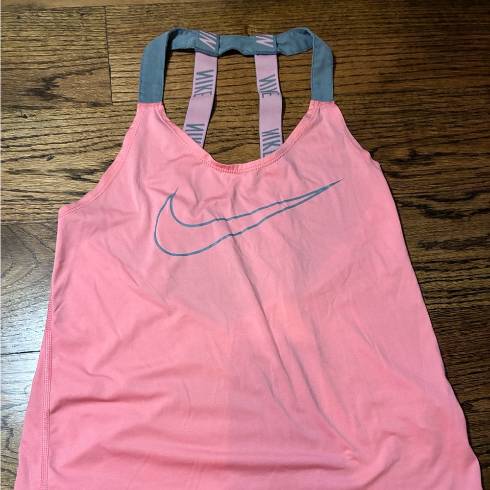 Nike Coral Pink and Grey Athletic Tank